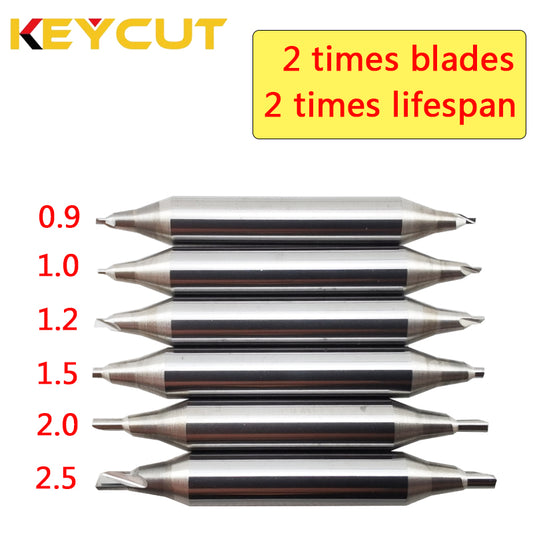 Double blades Milling Cutter 1.0mm 1.2mm 1.5mm 2.0mm 2.5mm for WENXING DEFU SILCA MATRIX Manual Key Duplictor Machine