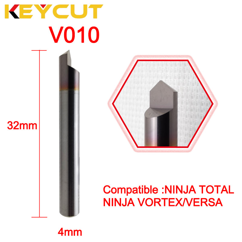 Keyline Milling Cutter V010 110° in Carbide Fits KEYLINE NINJA TOTAL Keyline Vortex KEYLINE Versa Key Machine Aftermarket