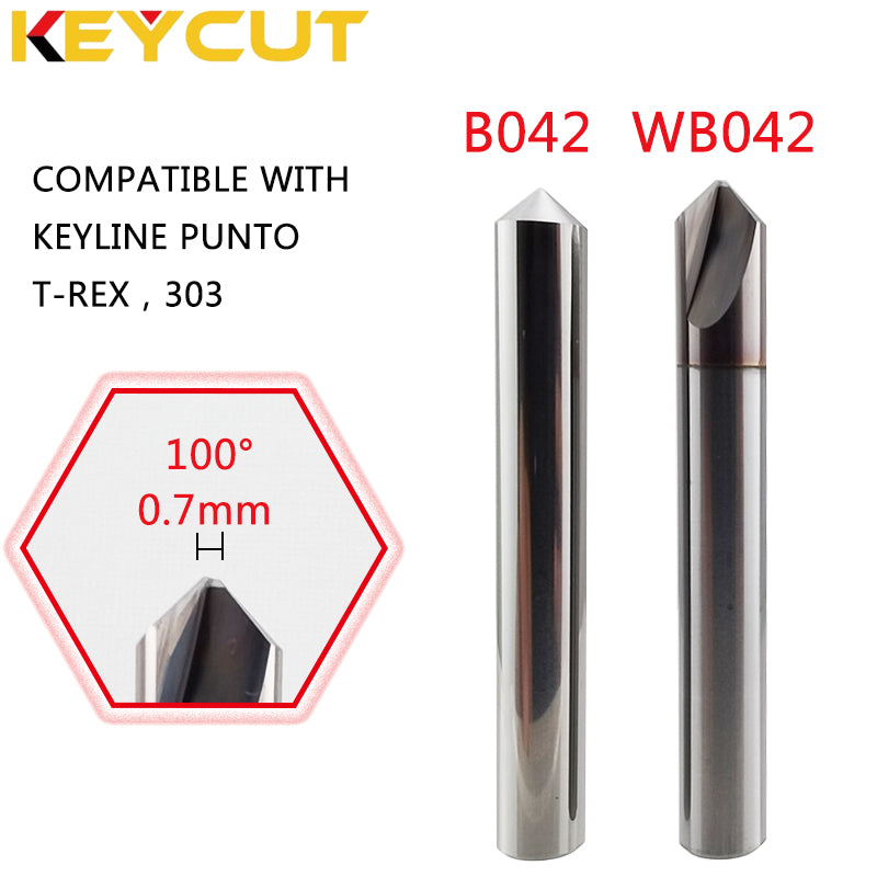 KEYLINE Cutter HB042 Carbide D6 100° P-0.7 and Punto Tracer B042 Fits KEYLINE PUNTO T-REX 303