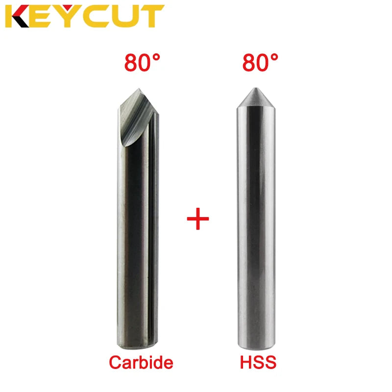 80° 90° 100° 105° Dimple Cutter Carbide MillIng Cutter for Vertical Manual Key Copy Machines Locksmith Tools