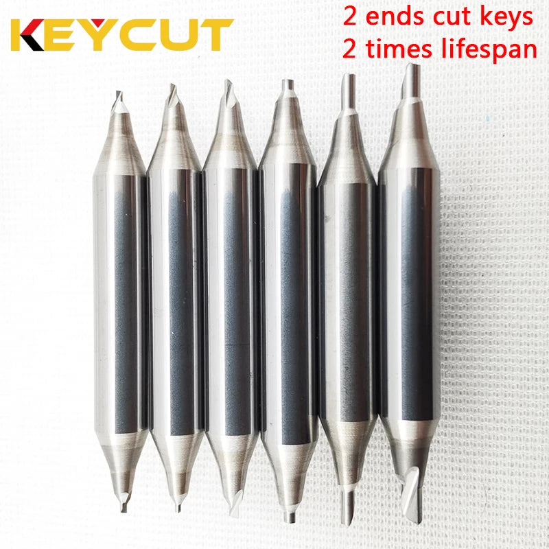 Double blades Milling Cutter 1.0mm 1.2mm 1.5mm 2.0mm 2.5mm for WENXING DEFU SILCA MATRIX Manual Key Duplictor Machine