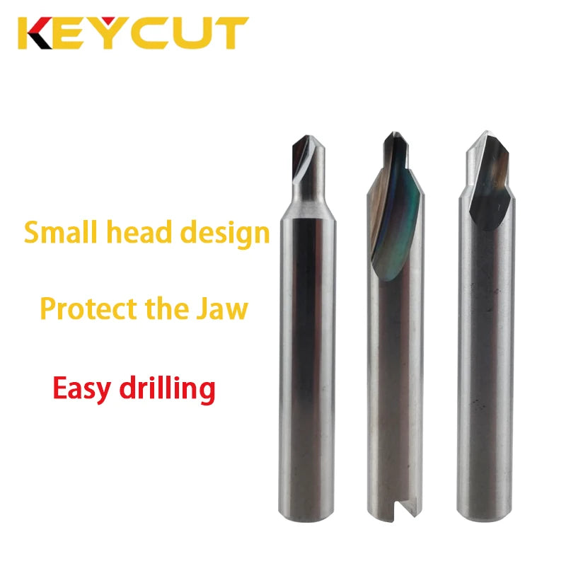 80° 90° 95° 100° 105°  Carbide Small Head Dimple Cutter Drill Bit for Vertical Key Duplicating Machine Locksmith Tools