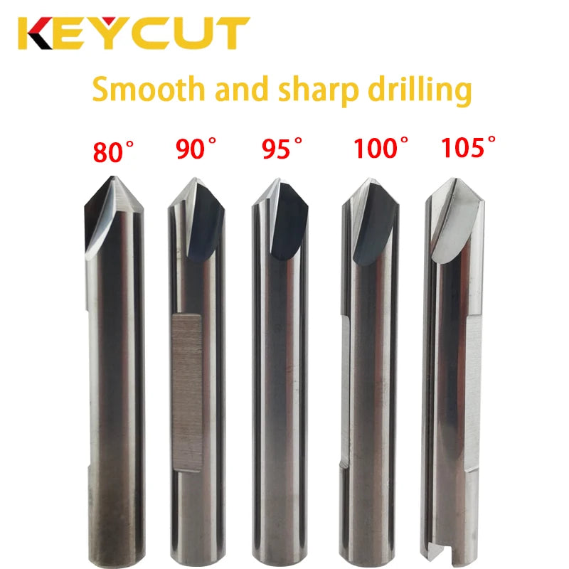 80° 90° 95° 100° 105°  Carbide Drill Bit Dimple Cutter  for Vertical Manual Key Duplicating Machine