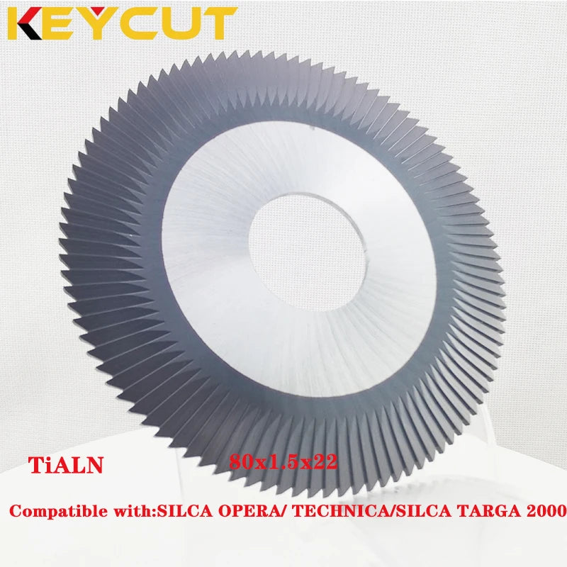 Slot Cutter SG2 SG2W 80x1.5x22 Milling Cutter Compatible with SILCA TARGA 2000 SILCA OPERA TECHNICA FASTBIT Keyline 206