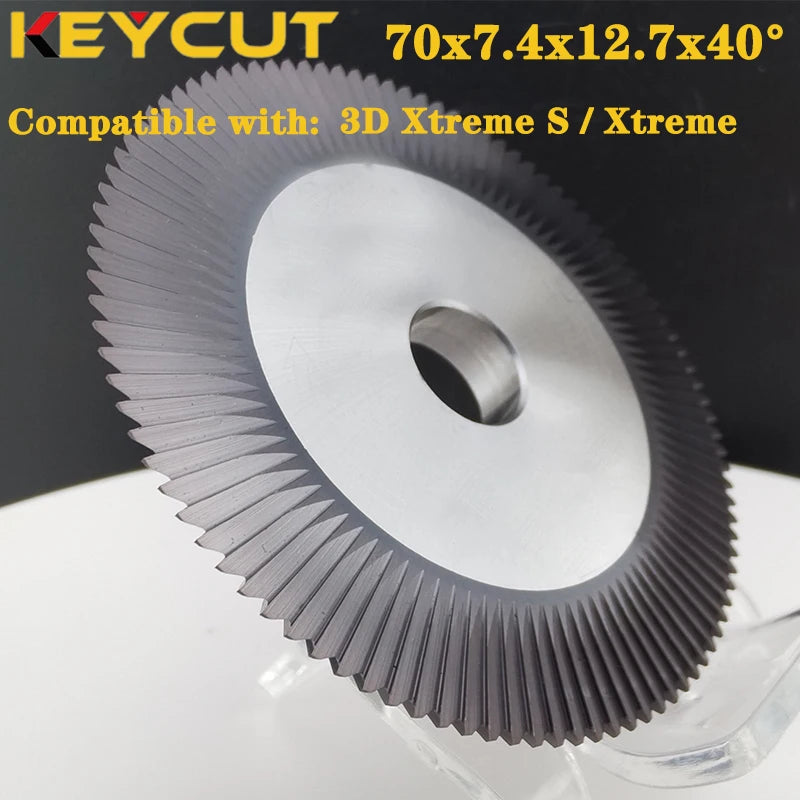 Key Cutting Wheel 70x7.4x12.7x40° Milling Cutter Compatible with 3D EXTREME S Key Duplicator Locksmith Tools