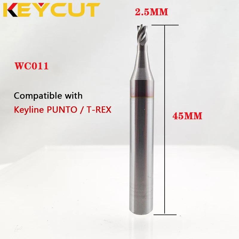 Milling Cutter 2.5mm WC011 HC011 Compatible with Keyline T-Rex Keyline Punto Key Duplicating Machine