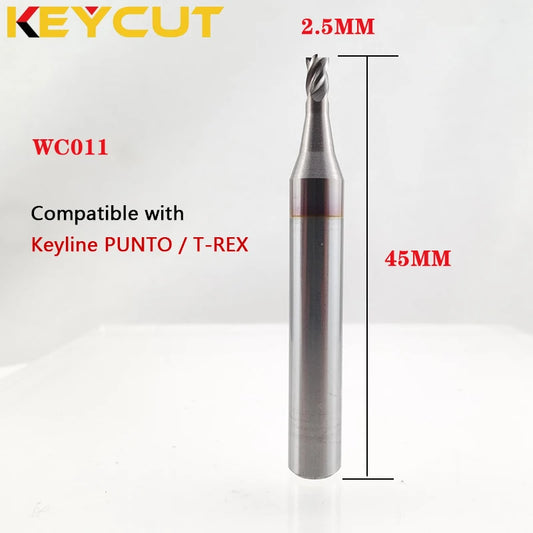 Milling Cutter 2.5mm WC011 HC011 Compatible with Keyline T-Rex Keyline Punto Key Duplicating Machine