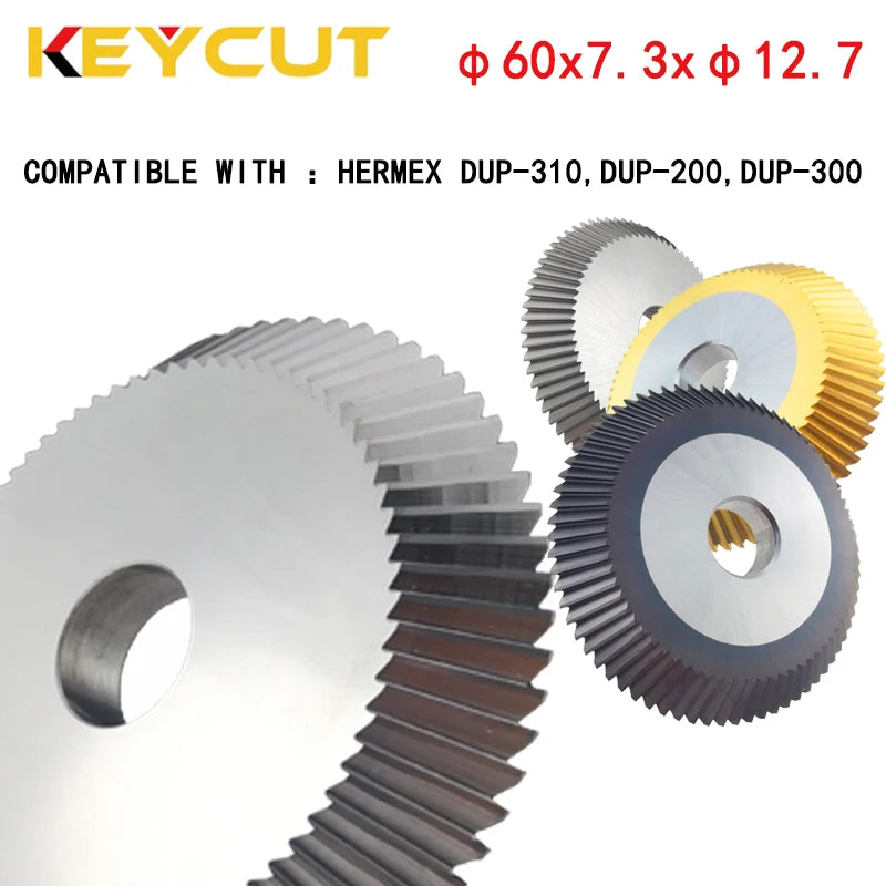 Disc Cutter 60x7.3x12.7 Compatible with  Hermex DUP-310 DUP-200 DUP-300 Key Duplicator Locksmith Tools