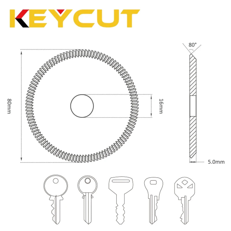 WP032 F01 P32 CU50A Cutter&brush Compatible with ILCO KD50A KA71A Silca Bravo II/III Keyline Dezmo Key Duplicator Locksmith Tool