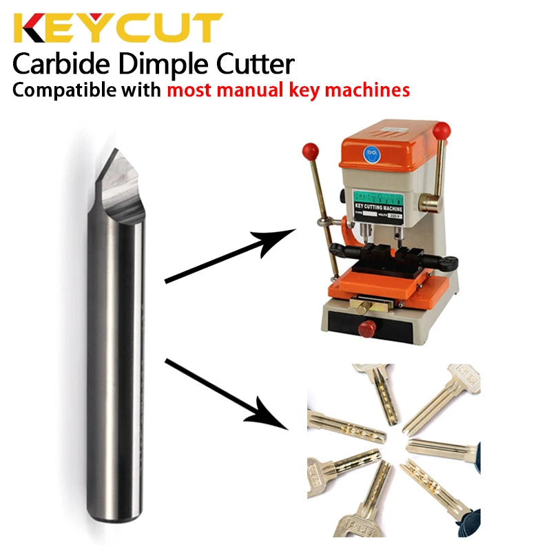 Point Dimple Cutter 80° 90° 95° 100° 105° Copy Dimple Keys for Various Vertical Manual Key Cutting Machine Locksmith Tools