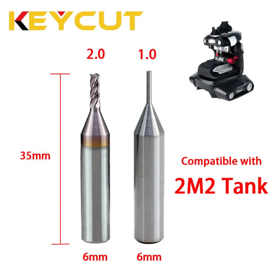 2M2 Magic Tank 2.0mm Cutter and 1.0mm Tracer Point for 2M2 Magic Tank Automatic Car Key Cutting Machine