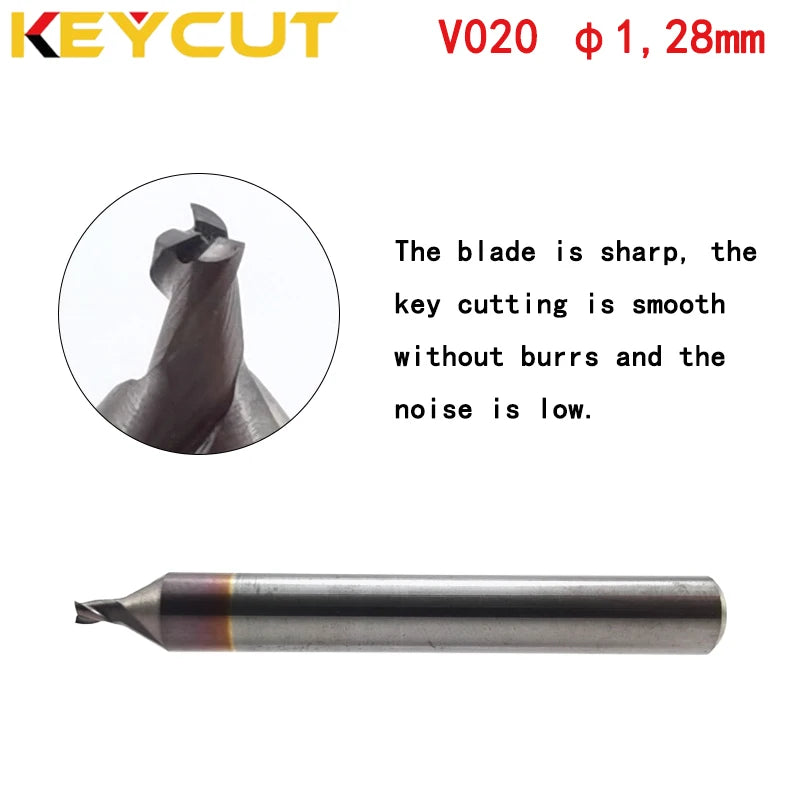 Milling Cutter V020 1.28mm Compatible with Keyline VERSA NINJA TOTAL NINJA VORTEX Key Duplicating Machine Locksmith Tools