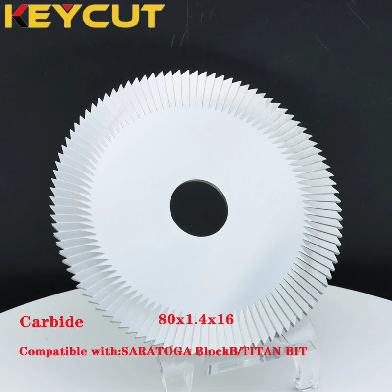 Replacement FP19 FP19W Cutting Wheels 80x1.4x16 Slot Cutter Compatible with JMA TITAN BIT JMA YAKARTA SARATOGA Key Machines