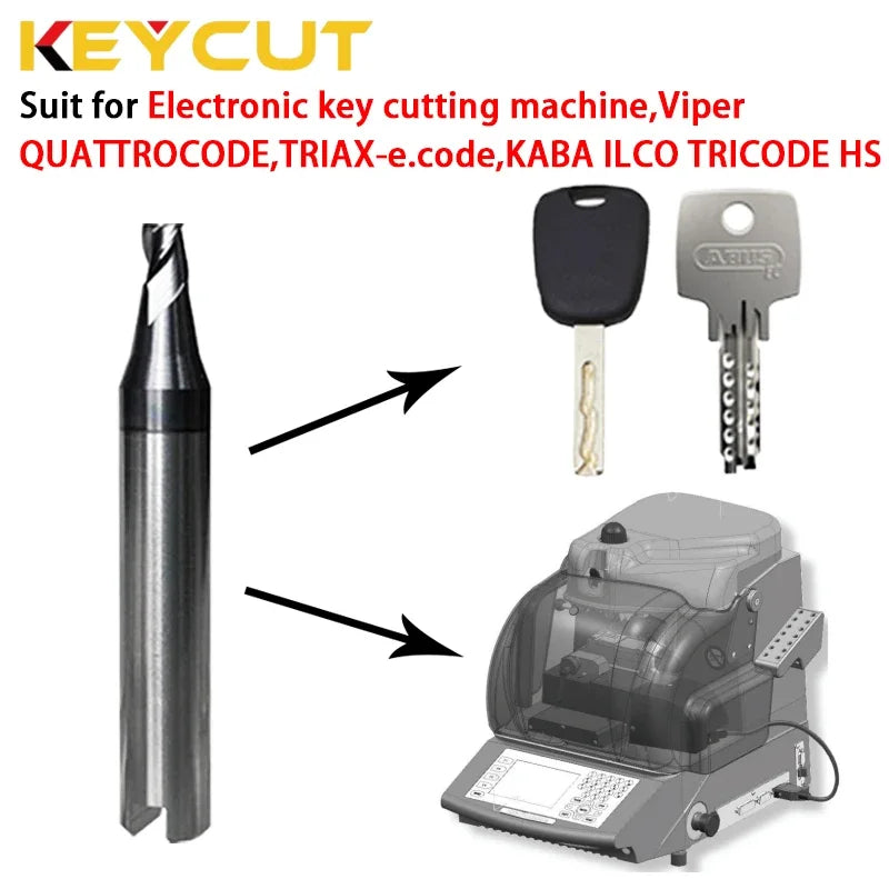 W101 W104 W129 W133 End Mill Cutter Compatible with Silca Viper QUATTROCODE Key Cutting Machine Locksmith Tools