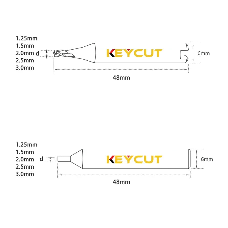 Locksmith Tools F1.25 F3 F44 F22 F30 Milling Cutter Compatible with SILCA Matrix Key Copy Machine HU63 FO21 TOY40 HU56 HU100 Key