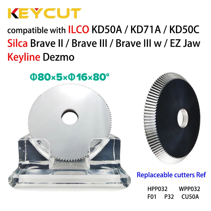 WP032 F01 P32 CU50A Cutter&brush Compatible with ILCO KD50A KA71A Silca Bravo II/III Keyline Dezmo Key Duplicator Locksmith Tool