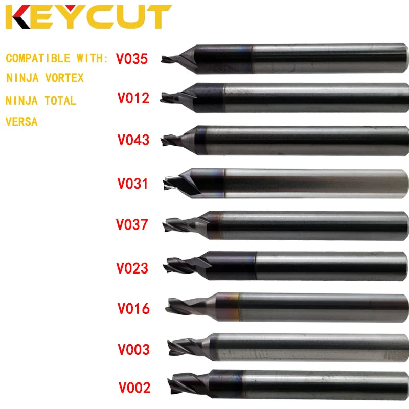 V003 V012 V037 V035 V002 V043 V023 V016 V031 Milling Cutter Compatible with KEYLINE VORTEX VERSA NINJA TOTAL Key Duplicator