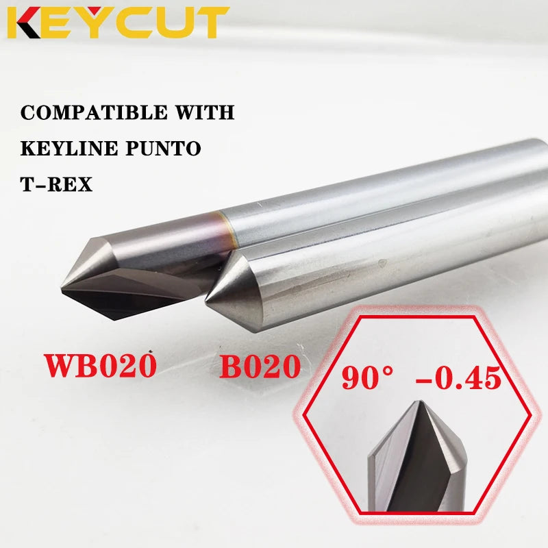 KEYLINE Milling Cutter HB020 D6 90° P-0.45 and Tracer B020 Fits KEYLINE PUNTO T-REX 303