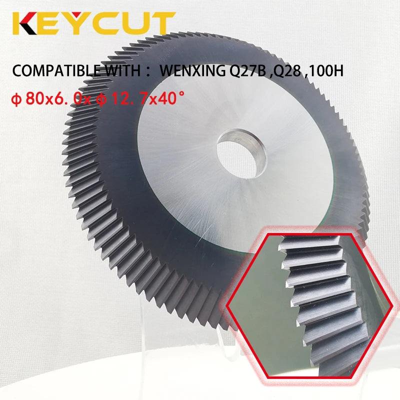 Milling Cutter 80x5x12.7 0017 for Wenxing Machine Q27B Q28 100H Locksmith Tools