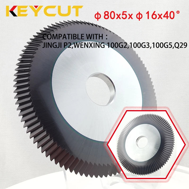 Milling Cutter 80x5x16x40° 0014J for Wenxing Machine 100G2 Q29 100G3 And JINGJI P2