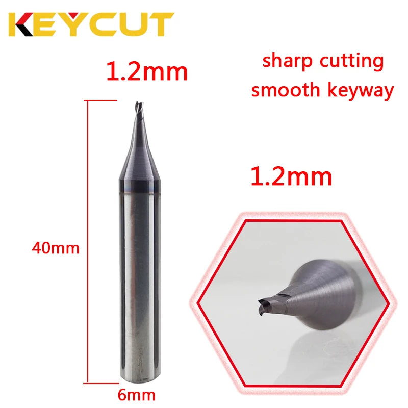 Durable Milling Cutter 1.0mm 1.2mm 1.5mm 2.0mm 2.5mm 3.0mm key copying for Vertical manual Key Machine