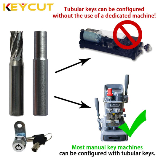 Tubular key Barrel Key Cutter Tracer Compatible with Most Vertical Manual Key Cutting Machines Locksmith Tools