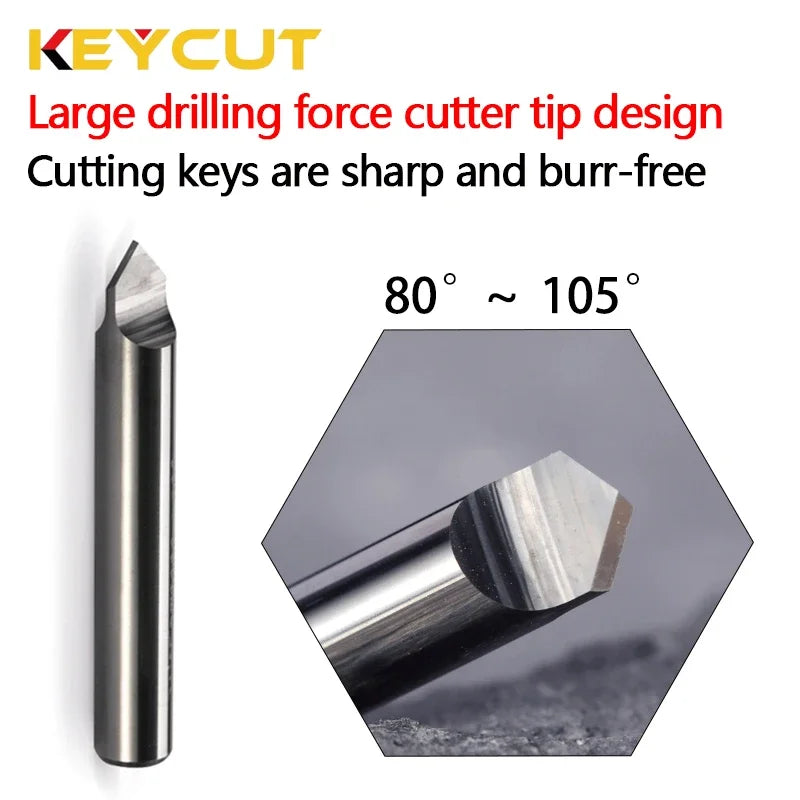 Point Dimple Cutter 80° 90° 95° 100° 105° Copy Dimple Keys for Various Vertical Manual Key Cutting Machine Locksmith Tools