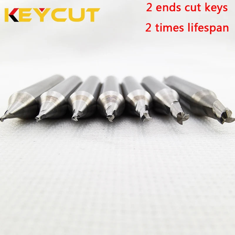 Double 3-Flute Milling Cutter 1.0mm 1.2mm 1.5mm 2.0mm 2.5mm for WENXING DEFU SILCA MATRIX Manual Key Duplictor Machine