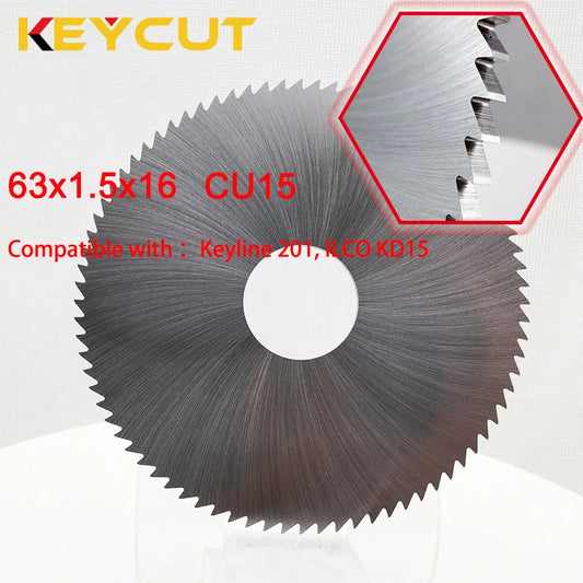 ILCO CU15 Cutter Replacement 63x1.5x16 Compatible with ILCO KD15 KEYLINE 201 Key Machine