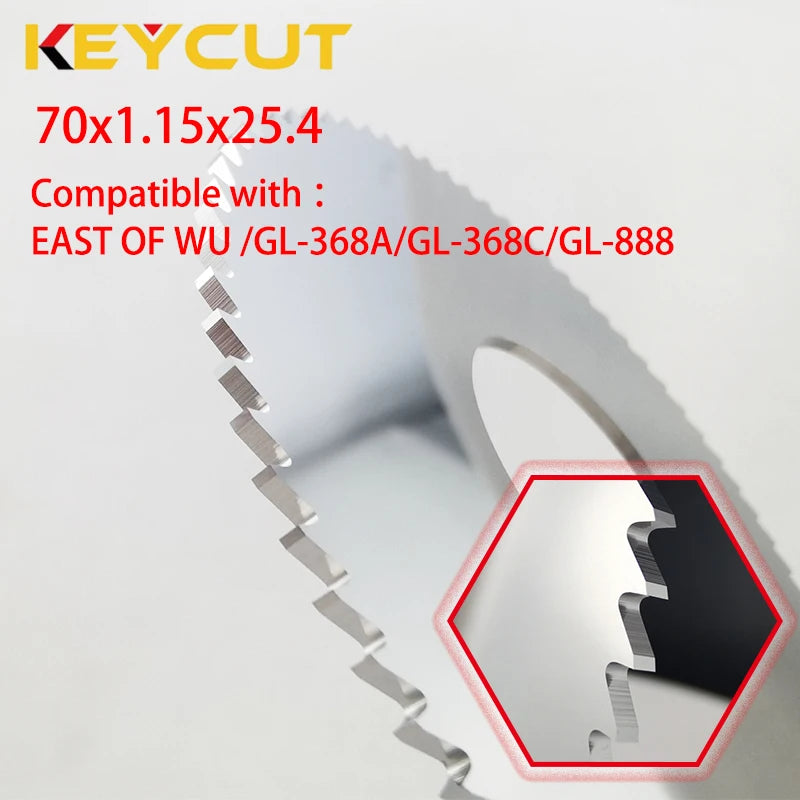 Gladaid Key Machine Cutter 3628 70x1.15x25.4 in Carbide Fits Fits Gladaid 368a Gladaid 888 Gladaid 368c Key Machine