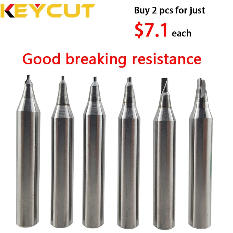 Fracture resistant Milling Cutter 1.0mm 1.5mm 2.0mm 2.5mm for WENXING DEFU SILCA MATRIX Manual Key Duplictor Machine