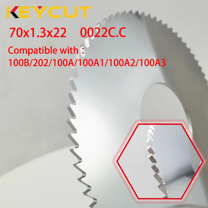 Wenxing Key Machine Cutter 0022C.C 70x1.3x22 Fits Wenxing 100B 202 100A 100A1 100A2 100A3