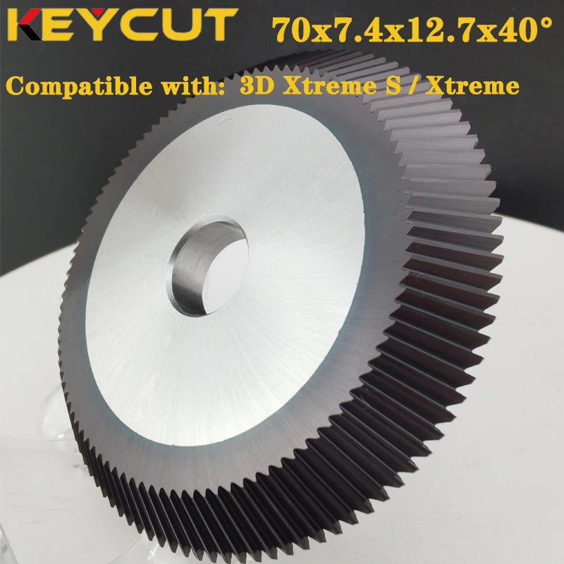 Key Cutting Wheel 70x7.4x12.7x40° Milling Cutter Compatible with 3D EXTREME S Key Duplicator Locksmith Tools