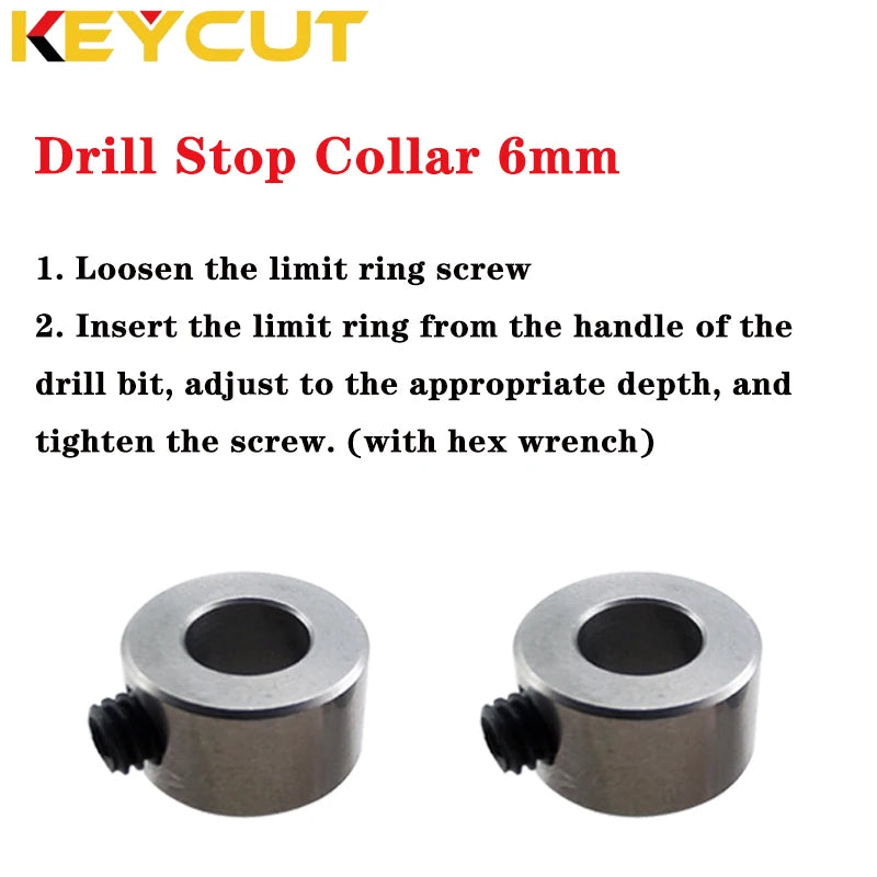 6mm Lockmsith Tools Drill Stop Collar Shaft Limit  Depth Ajustable Positioner Hole Guide