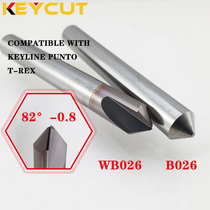 KEYLINE Cutter HB026 Carbide D6 82° P-0.8 and Punto Tracer B026 for KESO 3000 - 8000