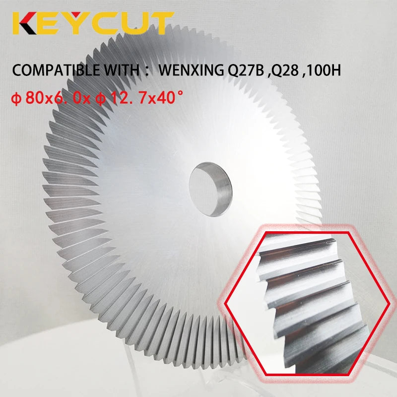 Milling Cutter 80x5x12.7 0017 for Wenxing Machine Q27B Q28 100H Locksmith Tools