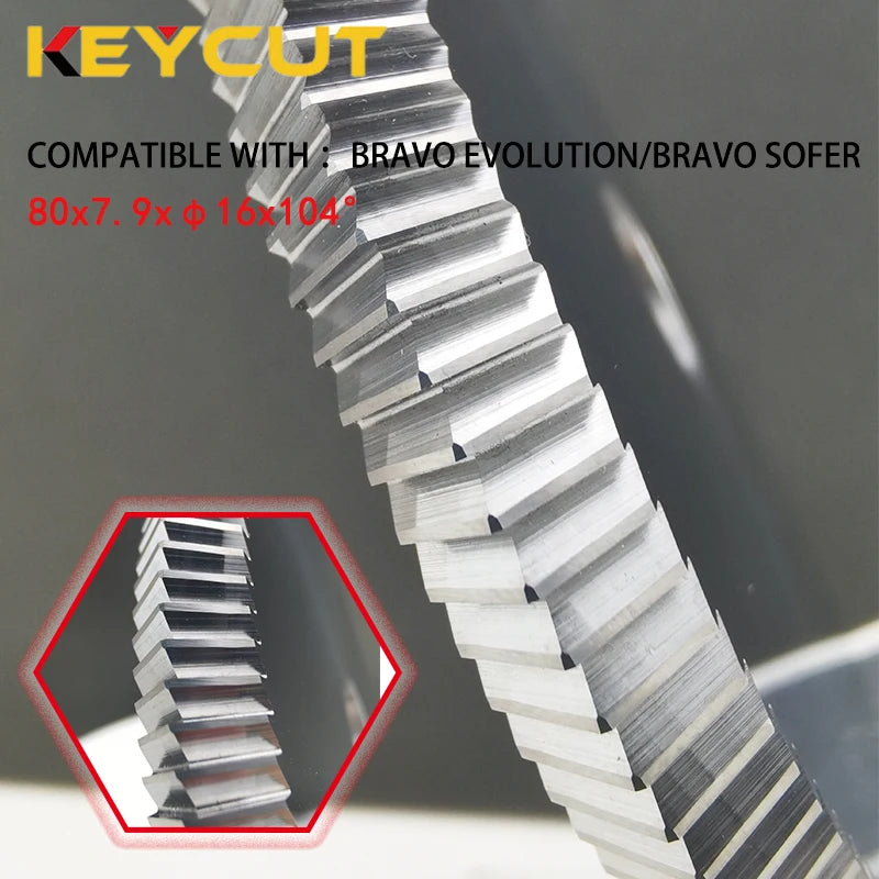 P14 P14W 80x7.9x16x104° Milling Cutter Fits SILCA BRAVO EVOLUTION BRAVO SOFER Key Machine