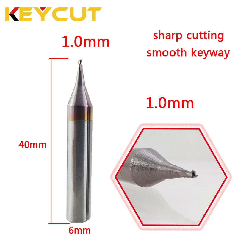 Durable Milling Cutter 1.0mm 1.2mm 1.5mm 2.0mm 2.5mm 3.0mm key copying for Vertical manual Key Machine