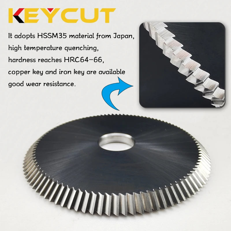 RY10030 CU100 CU11 26MC  80x5x16 Milling Cutter Compatible with RYTAN RY45 ILCO KD40 KD71 Borkey Key Machine Locksmith Tools