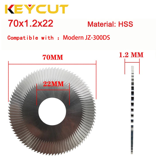 Modern 300DS Key Machine Cutter 70x1.2x22 Replacement Mortise Cutter Locksmith Tools