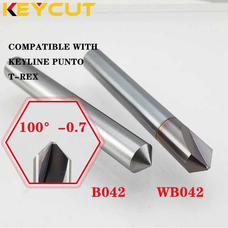 KEYLINE Cutter HB042 Carbide D6 100° P-0.7 and Punto Tracer B042 Fits KEYLINE PUNTO T-REX 303