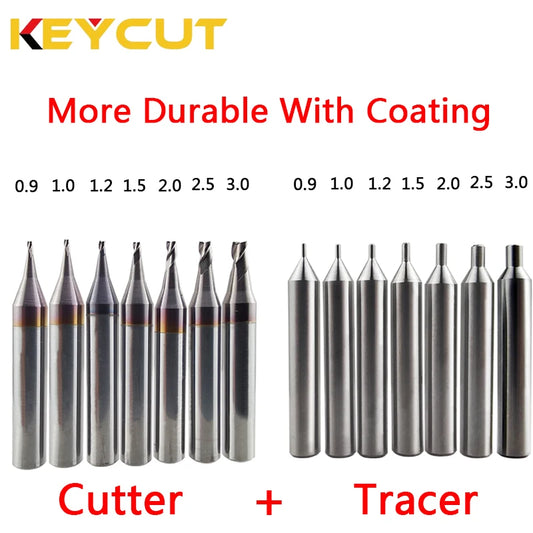 Durable Milling Cutter 1.0mm 1.2mm 1.5mm 2.0mm 2.5mm 3.0mm key copying for Vertical manual Key Machine