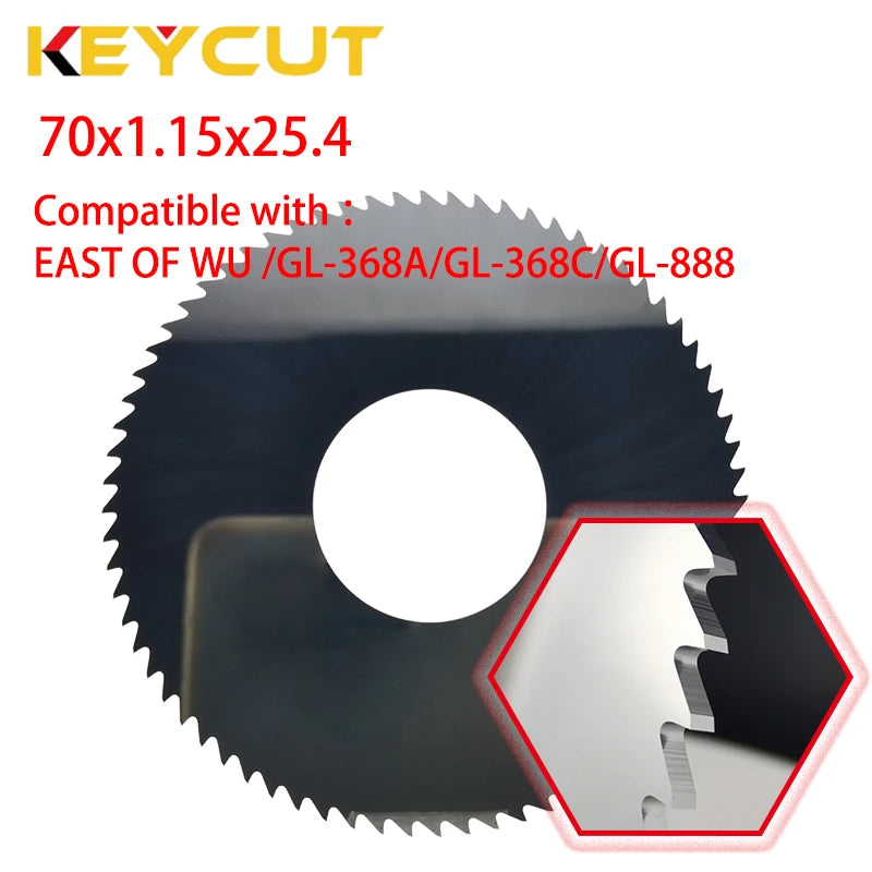 Gladaid Key Machine Cutter 3628 70x1.15x25.4 in Carbide Fits Fits Gladaid 368a Gladaid 888 Gladaid 368c Key Machine