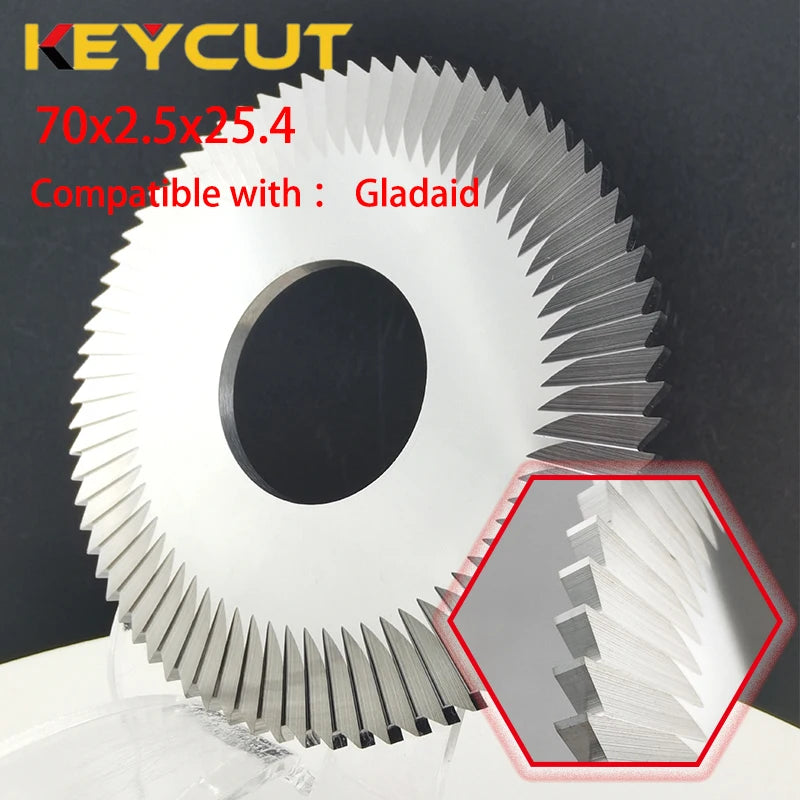 Gladaid Key Machine Cutter 70x2.5x25.4 Side Milling Cutter Locksmith Tools