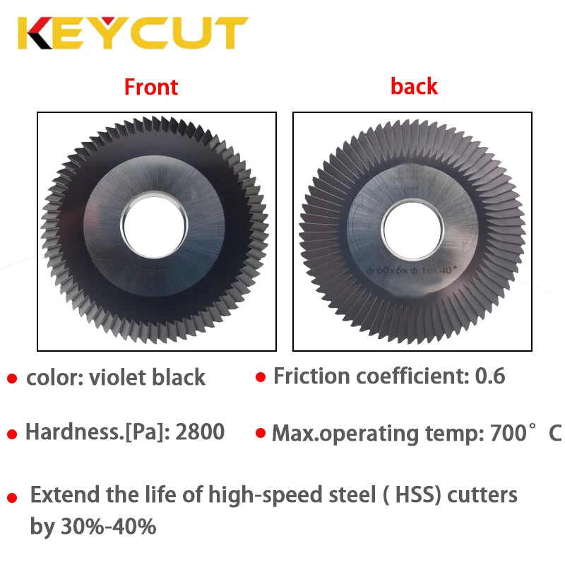 0114 Cutting Wheel  60x6x16 Milling Cutter Compatible with Wenxing 218 depai 298  JZ 238BS Key Duplicator Locksmith Tools