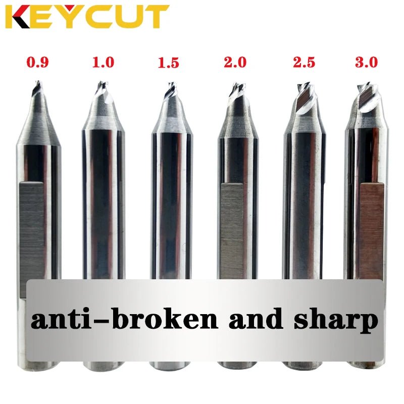 Breakage Resistant Milling Cutter 1.0mm 1.5mm 2.0mm 2.5mm 3.0mm On WENXING DEFU SILCA MATRIX Manual Key Machine