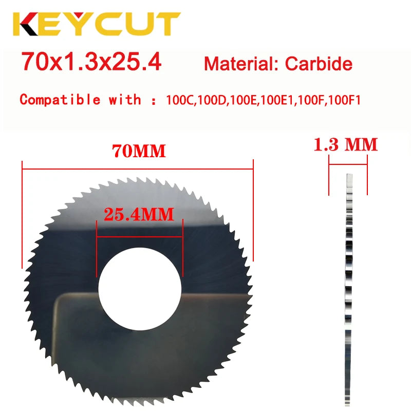 Wenxing  0020C.C  Cutter 70x1.3x25.4 in Carbide Fits Wenxing 100C 100D 100E 100E1 100F 100F1 Aftermarket Locksmith Tools