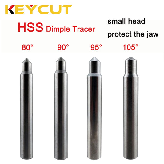 HSS Small Head Dimple Tracer Probe 80°  90° 95° 105° for Vertical Manual Key Copy Machine Guide Pin Decoder Locksmith Tools