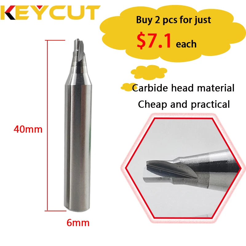 Fracture resistant Milling Cutter 1.0mm 1.5mm 2.0mm 2.5mm for WENXING DEFU SILCA MATRIX Manual Key Duplictor Machine