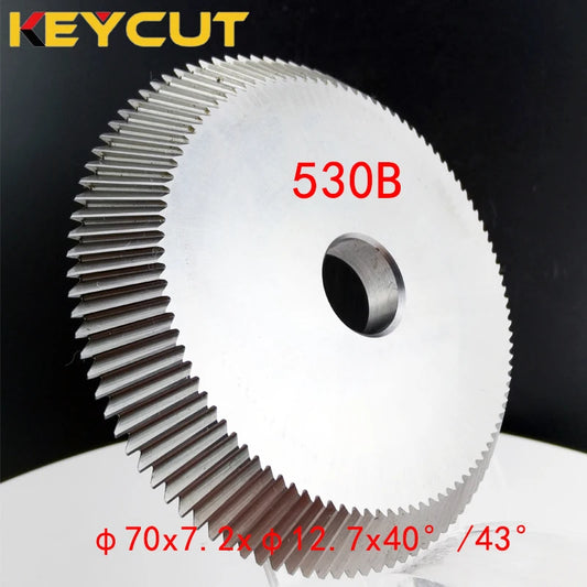 EAST OF WU 530B Key Cutting Machine Milling Cutter 70x7.2x12.7x40°43°